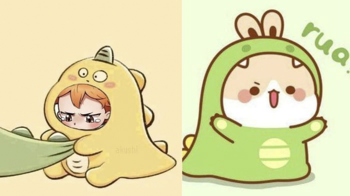 Những hình ảnh avatar chibi khủng long cute cho nữ 1